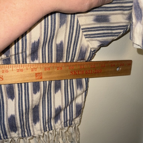 Carolina Colors II Vintage Top Women's 26W Cotton Button Up Southwestern Fringe - Picture 7 of 9